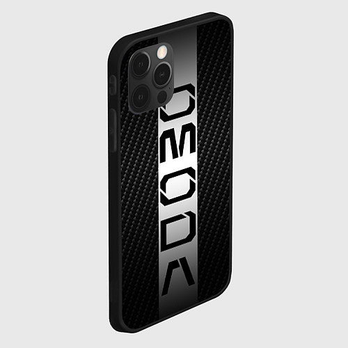 Чехол iPhone 12 Pro Omoda carbone / 3D-Черный – фото 2