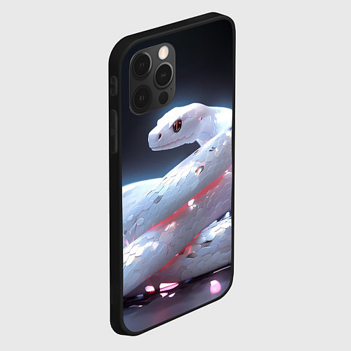 Чехол iPhone 12 Pro Лунный змей / 3D-Черный – фото 2