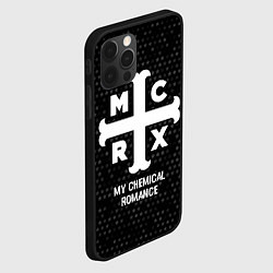 Чехол для iPhone 12 Pro My Chemical Romance glitch на темном фоне, цвет: 3D-черный — фото 2