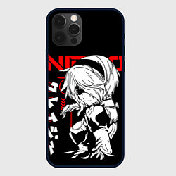 Чехол для iPhone 12 Pro Nier automata - черный и красный, цвет: 3D-черный