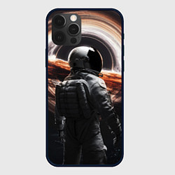 Чехол для iPhone 12 Pro Черная дыра - космонавт, цвет: 3D-черный