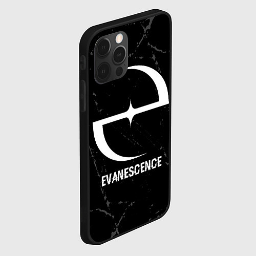 Чехол iPhone 12 Pro Evanescence glitch на темном фоне / 3D-Черный – фото 2