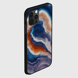 Чехол для iPhone 12 Pro Текстура агата сине-оранжевая, цвет: 3D-черный — фото 2