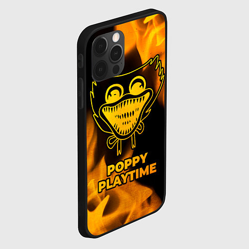 Чехол iPhone 12 Pro Poppy Playtime - gold gradient / 3D-Черный – фото 2