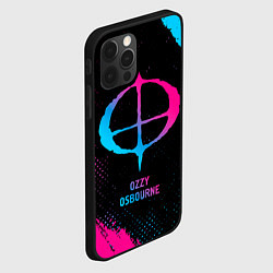 Чехол для iPhone 12 Pro Ozzy Osbourne - neon gradient, цвет: 3D-черный — фото 2