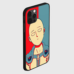 Чехол для iPhone 12 Pro Saitama hero face, цвет: 3D-черный — фото 2