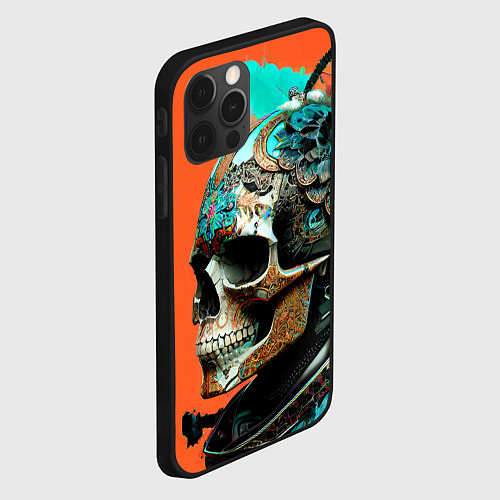 Чехол iPhone 12 Pro Art skull - irezumi - Japan / 3D-Черный – фото 2