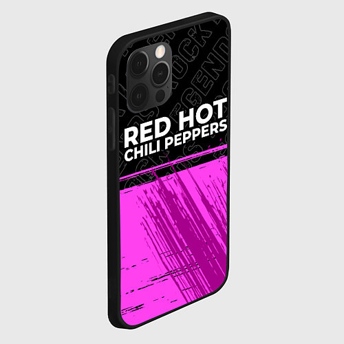 Чехол iPhone 12 Pro Red Hot Chili Peppers rock legends: символ сверху / 3D-Черный – фото 2