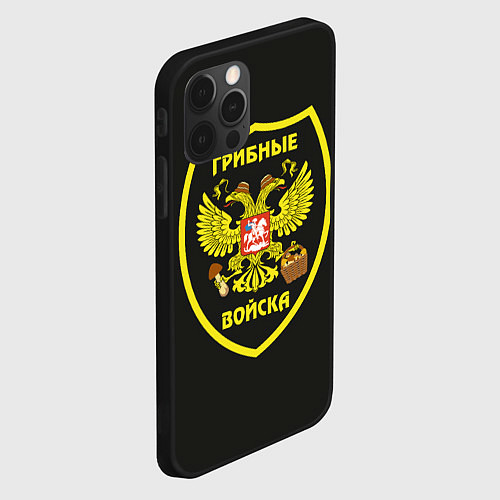 Чехол iPhone 12 Pro Грибные войска / 3D-Черный – фото 2