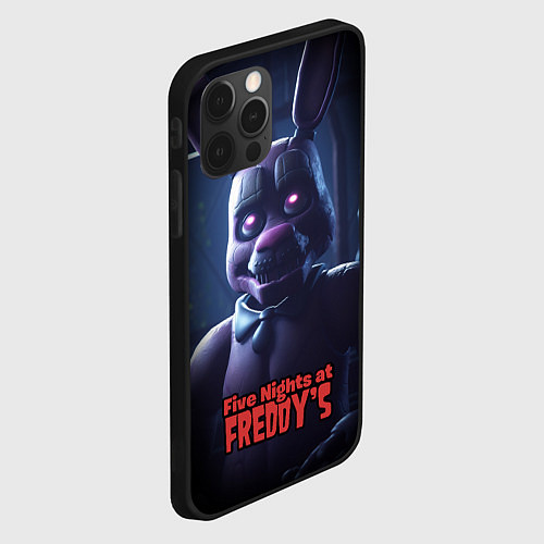 Чехол iPhone 12 Pro Five Nights at Freddys Bonnie / 3D-Черный – фото 2