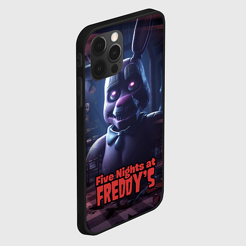 Чехол iPhone 12 Pro Five Nights at Freddys Bonnie / 3D-Черный – фото 2