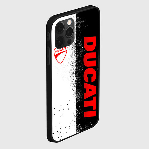 Чехол iPhone 12 Pro Ducati - двоичный / 3D-Черный – фото 2