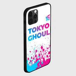 Чехол для iPhone 12 Pro Tokyo Ghoul neon gradient style: символ сверху, цвет: 3D-черный — фото 2