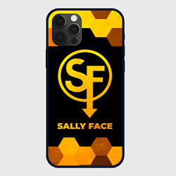 Чехол для iPhone 12 Pro Sally Face - gold gradient, цвет: 3D-черный