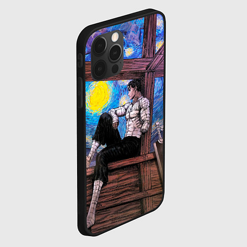 Чехол iPhone 12 Pro Берсерк и небо Ван Гога / 3D-Черный – фото 2