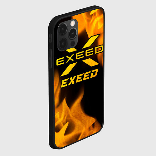 Чехол iPhone 12 Pro Exeed - gold gradient / 3D-Черный – фото 2