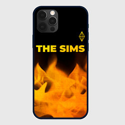 Чехол iPhone 12 Pro The Sims - gold gradient: символ сверху