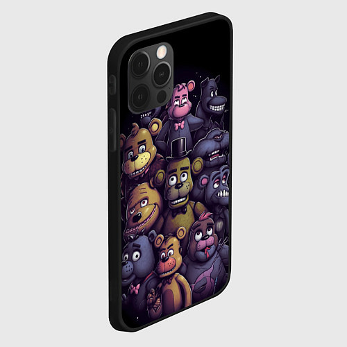 Чехол iPhone 12 Pro Five Nights at Freddys art / 3D-Черный – фото 2