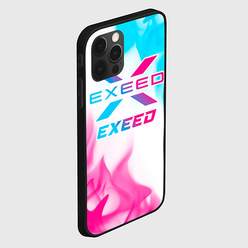 Чехол iPhone 12 Pro Exeed neon gradient style / 3D-Черный – фото 2