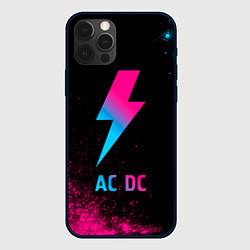 Чехол для iPhone 12 Pro AC DC - neon gradient, цвет: 3D-черный