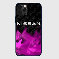 Чехол для iPhone 12 Pro Nissan pro racing: символ сверху, цвет: 3D-черный