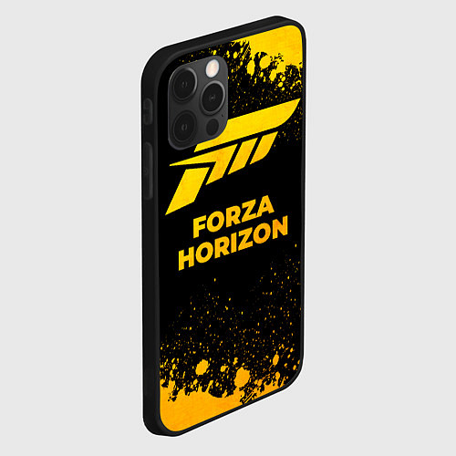 Чехол iPhone 12 Pro Forza Horizon - gold gradient / 3D-Черный – фото 2