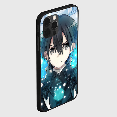 Чехол iPhone 12 Pro Sword Art Online Кадзуто Киригая / 3D-Черный – фото 2