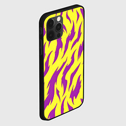 Чехол для iPhone 12 Pro Кислотный тигр паттерн, цвет: 3D-черный — фото 2