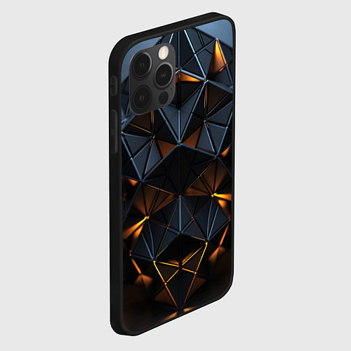 Чехол iPhone 12 Pro Объемные кубы / 3D-Черный – фото 2