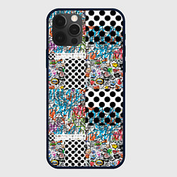 Чехол для iPhone 12 Pro Graffiti Mix, цвет: 3D-черный