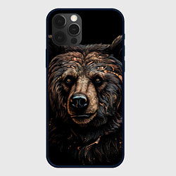 Чехол для iPhone 12 Pro Медведь крупный, цвет: 3D-черный