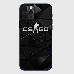 Чехол для iPhone 12 Pro CSGO silver black, цвет: 3D-черный