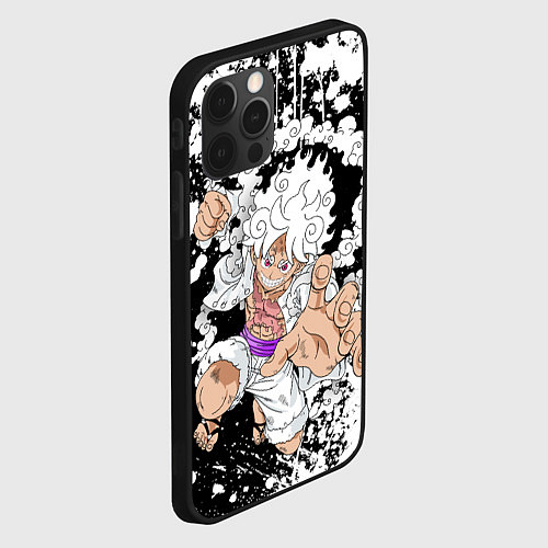 Чехол iPhone 12 Pro Луффи из Ван Пис - Gear 5 / 3D-Черный – фото 2