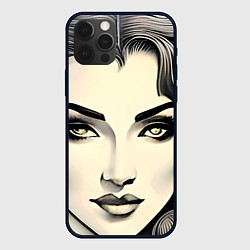 Чехол для iPhone 12 Pro Красивая женщина, цвет: 3D-черный
