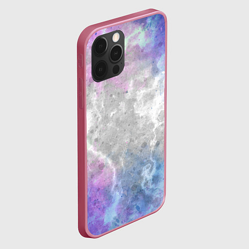 Чехол iPhone 12 Pro Текстура - Marine fantasy / 3D-Малиновый – фото 2