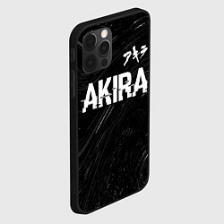 Чехол для iPhone 12 Pro Akira glitch на темном фоне: символ сверху, цвет: 3D-черный — фото 2