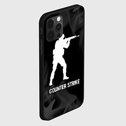 Чехол для iPhone 12 Pro Counter Strike glitch на темном фоне, цвет: 3D-черный — фото 2