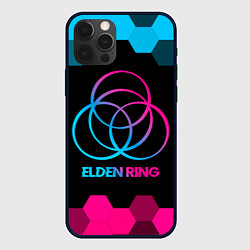 Чехол для iPhone 12 Pro Elden Ring - neon gradient, цвет: 3D-черный