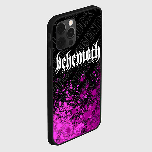 Чехол iPhone 12 Pro Behemoth rock legends: символ сверху / 3D-Черный – фото 2