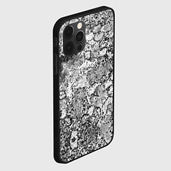 Чехол для iPhone 12 Pro Черно-белый мозаичный узор, цвет: 3D-черный — фото 2
