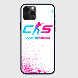 Чехол для iPhone 12 Pro Counter-Strike 2 neon gradient style, цвет: 3D-черный