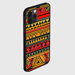 Чехол для iPhone 12 Pro Этнический африканский узор, цвет: 3D-черный — фото 2