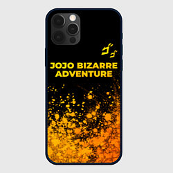 Чехол для iPhone 12 Pro JoJo Bizarre Adventure - gold gradient: символ све, цвет: 3D-черный