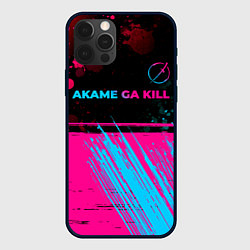 Чехол iPhone 12 Pro Akame ga Kill - neon gradient: символ сверху