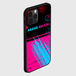 Чехол для iPhone 12 Pro Akame ga Kill - neon gradient: символ сверху, цвет: 3D-черный — фото 2