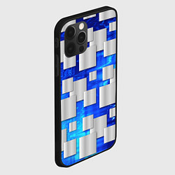 Чехол для iPhone 12 Pro Стальные квадраты, цвет: 3D-черный — фото 2