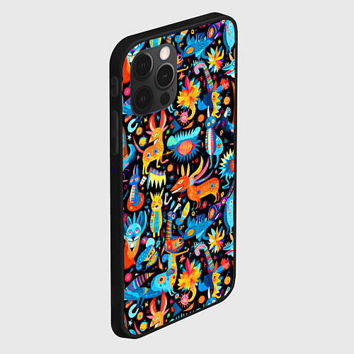 Чехол iPhone 12 Pro Космические чудики / 3D-Черный – фото 2