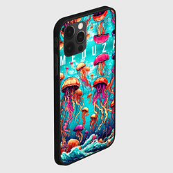 Чехол для iPhone 12 Pro Медуза в стиле арт, цвет: 3D-черный — фото 2