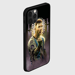 Чехол для iPhone 12 Pro Лионель Месси сборная Аргентины ЧМ 2022, цвет: 3D-черный — фото 2