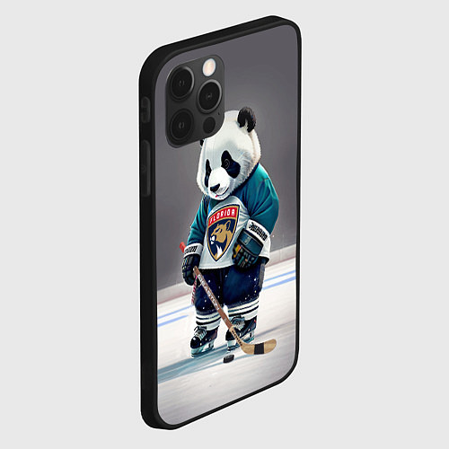 Чехол iPhone 12 Pro Panda striker of the Florida Panthers / 3D-Черный – фото 2